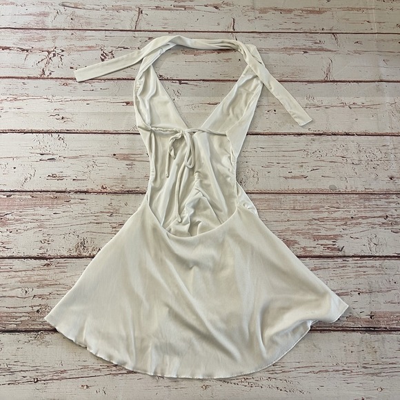 Princess Polly Mini Dress White Backless Size 4 Women's Summer‎ Breeze Ribbed - Picture 12 of 12